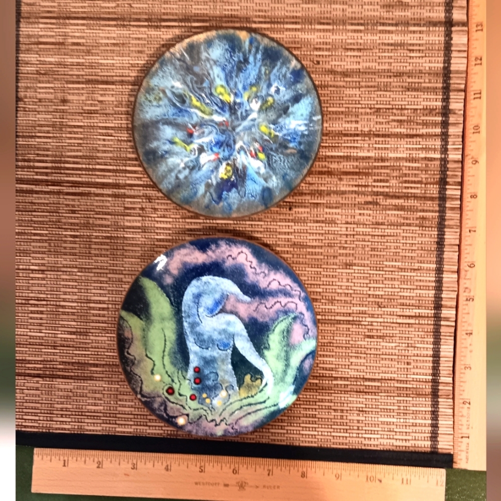 Handcrafted Unique Colorful Metal Plates